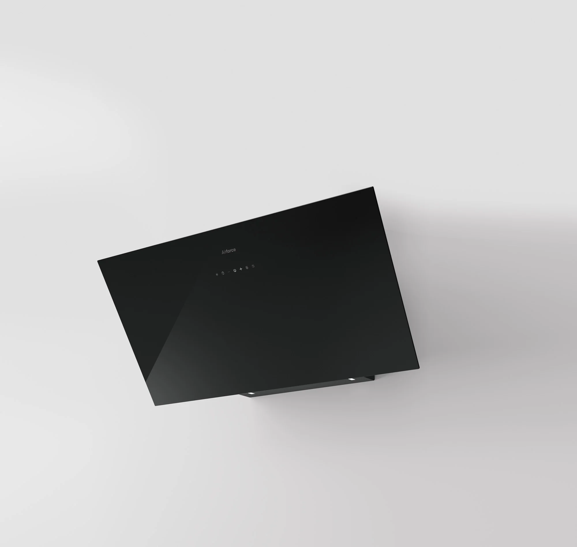 Airforce CLIO 80cm Vertical Inclined Cooker Hood with Touch Control in Black Glass Finish - Image 2
