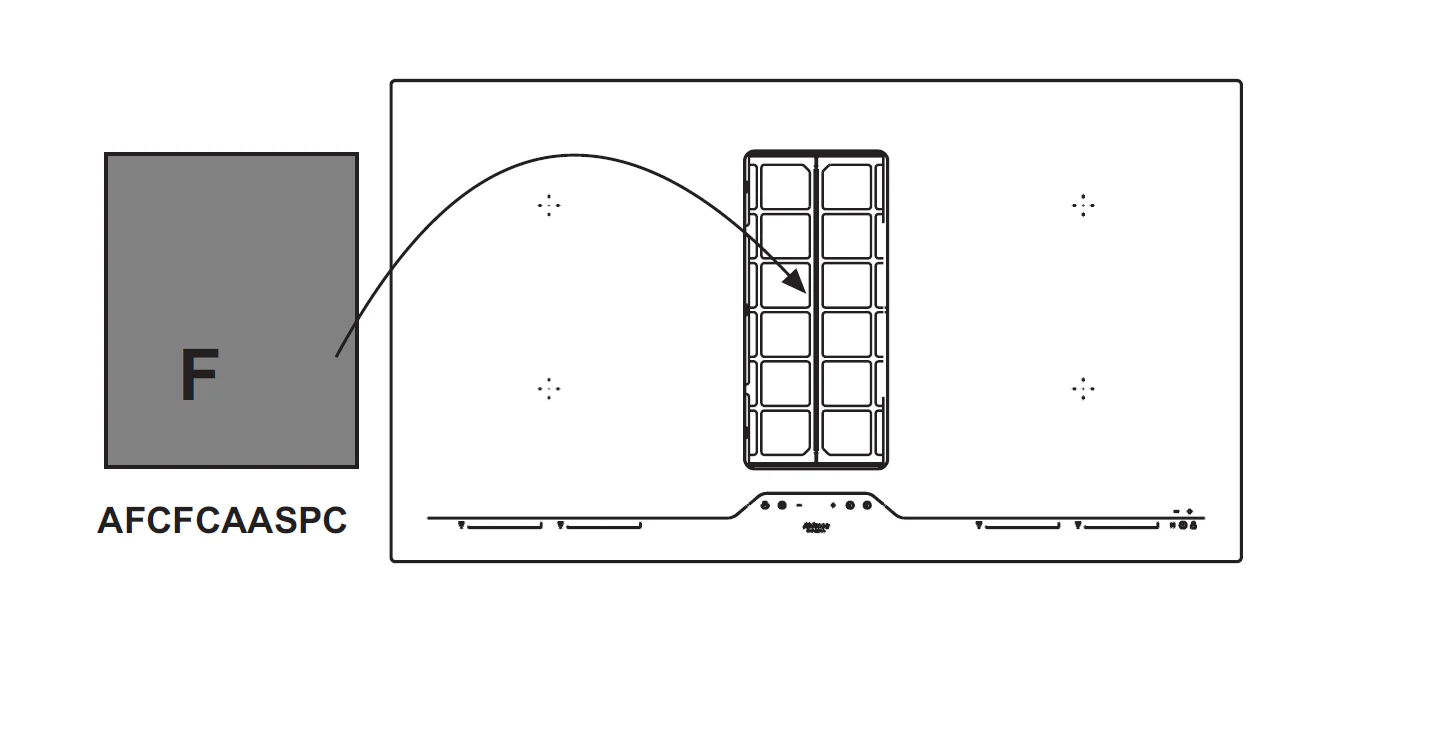 Airforce AFCFCAASPC Charcoal Filter For Aspira Centrale B2 Octa 86cm Downdraft Induction Hob Models - Image 2