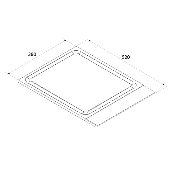 Airforce Teppanyaki 38cm Hob with Touch Slider Controls-Stainless Steel & Black Glass - Image 2