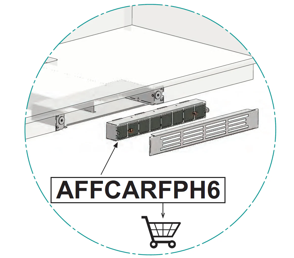 Airforce AFFCARFPH6 Long Life Ceramic Odor Filters for KRFH6 outlet from plinth-Downdraft hob.