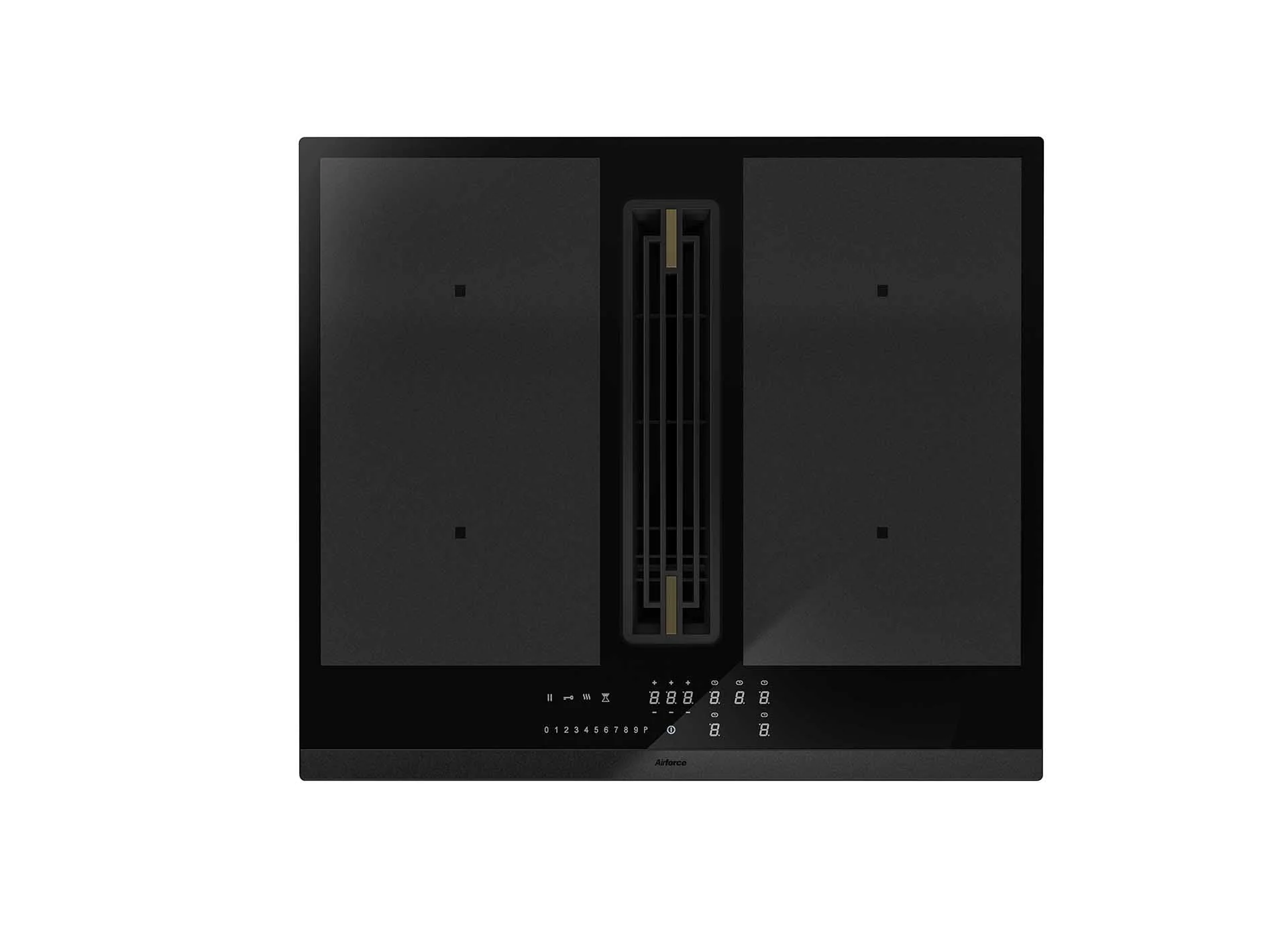 Airforce Artis Pro 80cm Aspirating Induction hob with central downdraft with on-board motor non scratch matt surface - Image 3