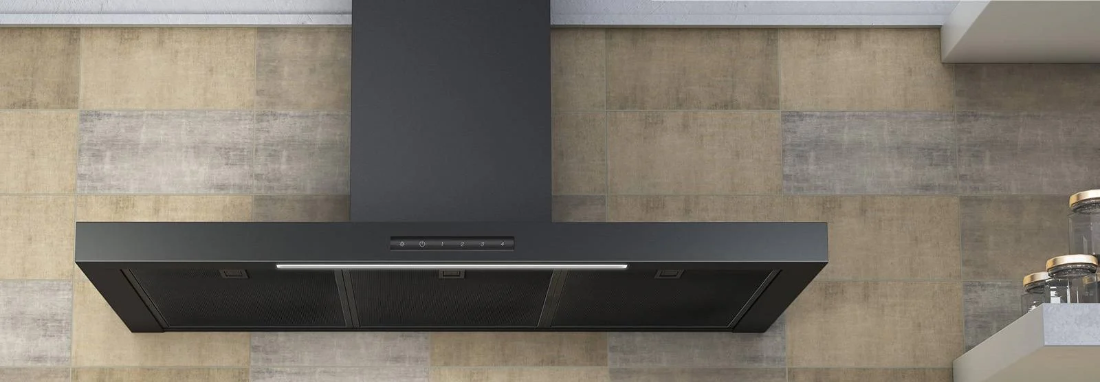 Airforce B-OX TSLE 90cm Wall Mounted cooker hood with Touch Control- Black - Image 2
