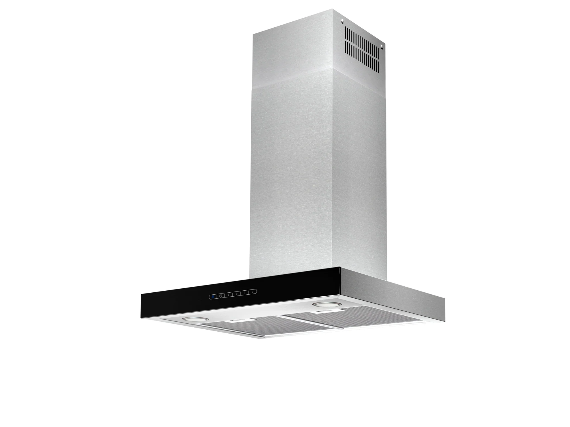 Airforce F205 60cm Wall Mounted Cooker Hood with Touch Control Black Glass Front with Stainless Steel Finish - Image 2