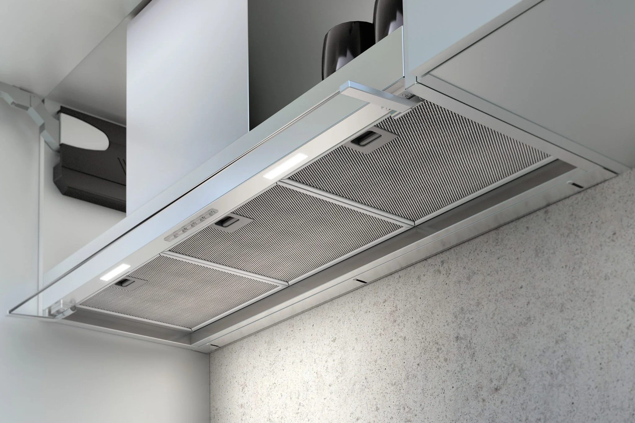 Airforce F300 60cm Built-In Cooker Hood with Glass Visor, Touch Control Button in Stainless Steel finish - Image 2