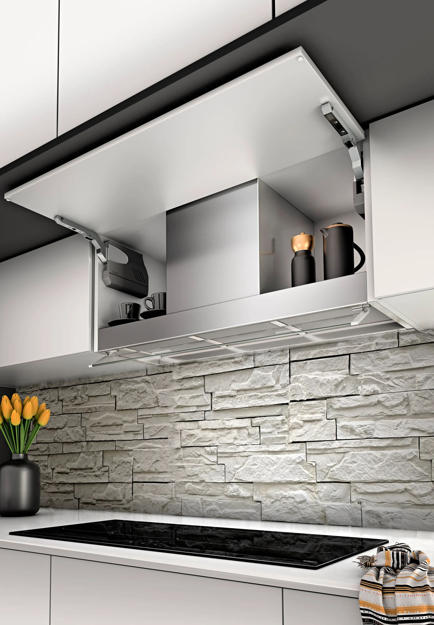 Airforce F300 60cm Built-In Cooker Hood with Glass Visor, Touch Control Button in Stainless Steel finish