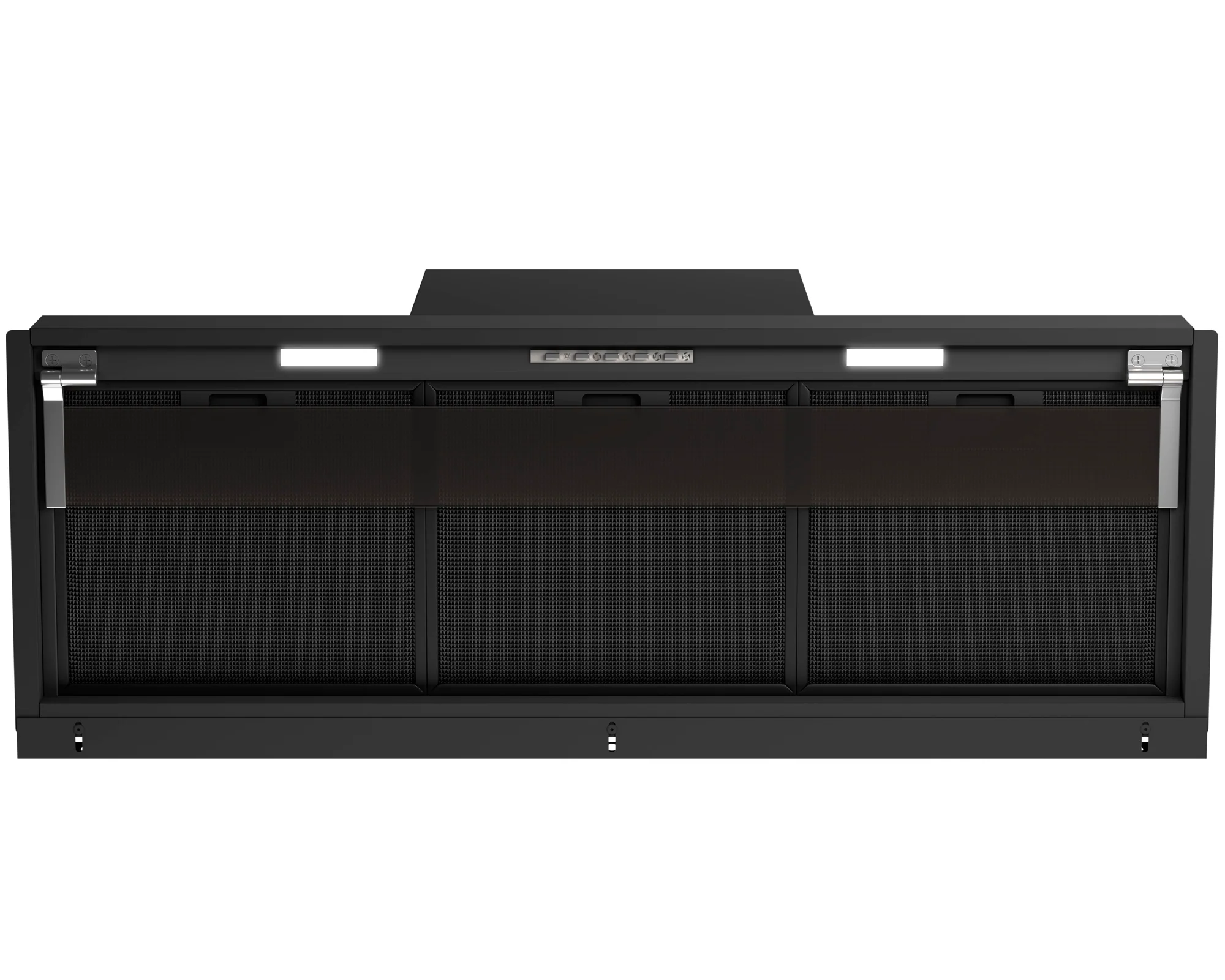 Airforce F300 60cm Built In Cooker Hood with Smoked Glass Visor Touch Button Control in Black Satin Finish - Image 3