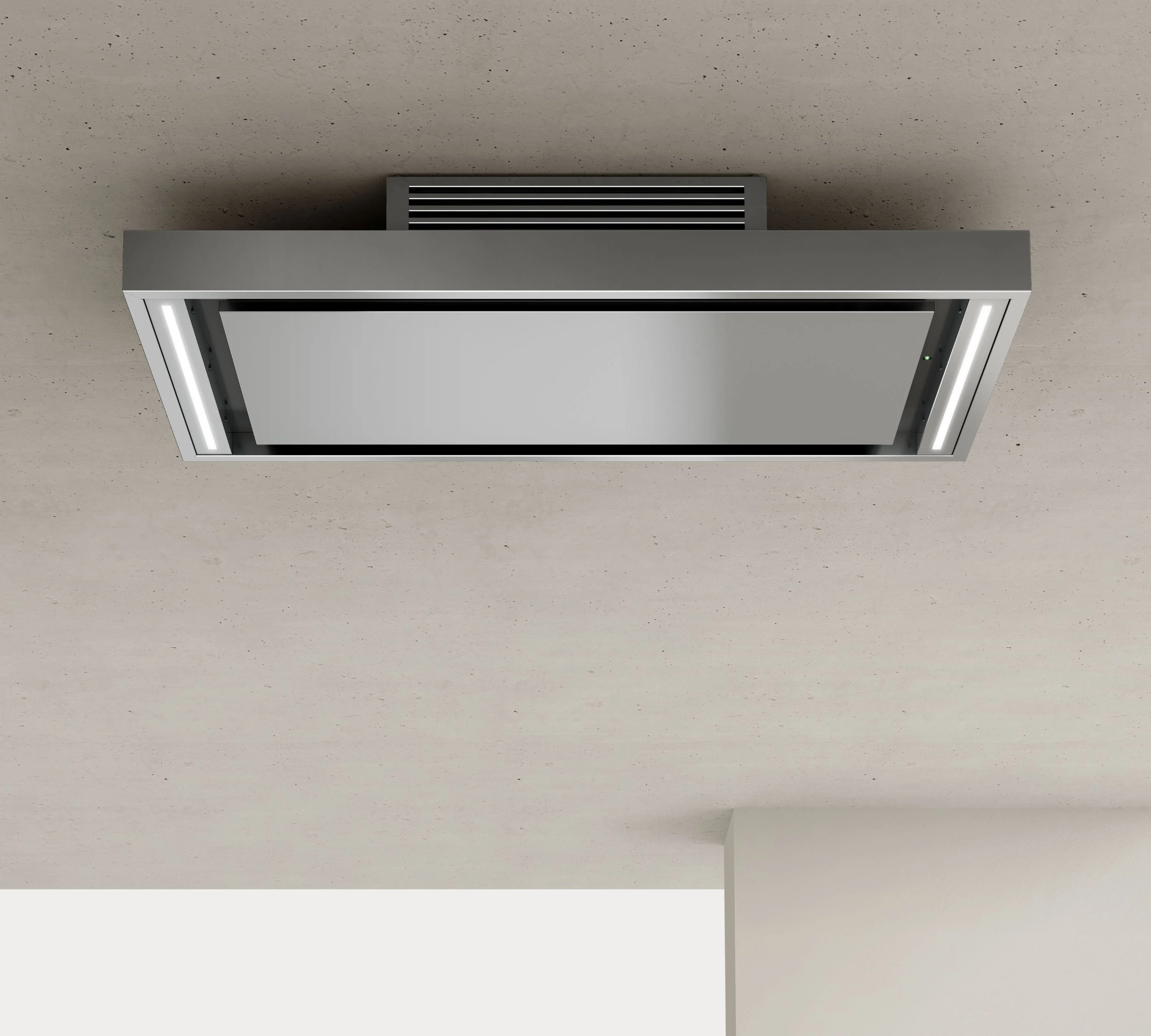 Airforce SILHOUETTE EASYFIT Ceiling Cooker Hood Stainless Steel Finish Remote Controlled