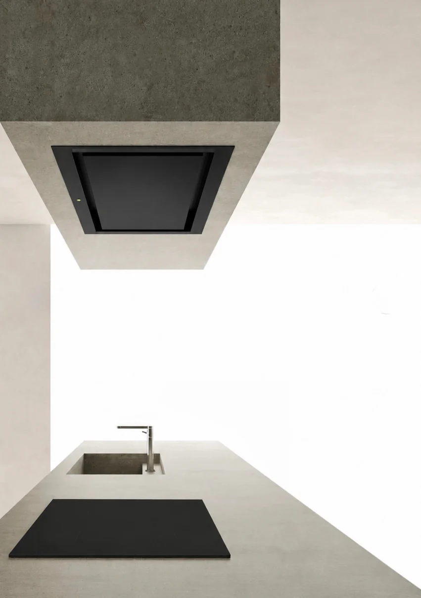 Airforce Compact-up 83cm Built-In Cooker hood with Remote control-Black Steel Finish