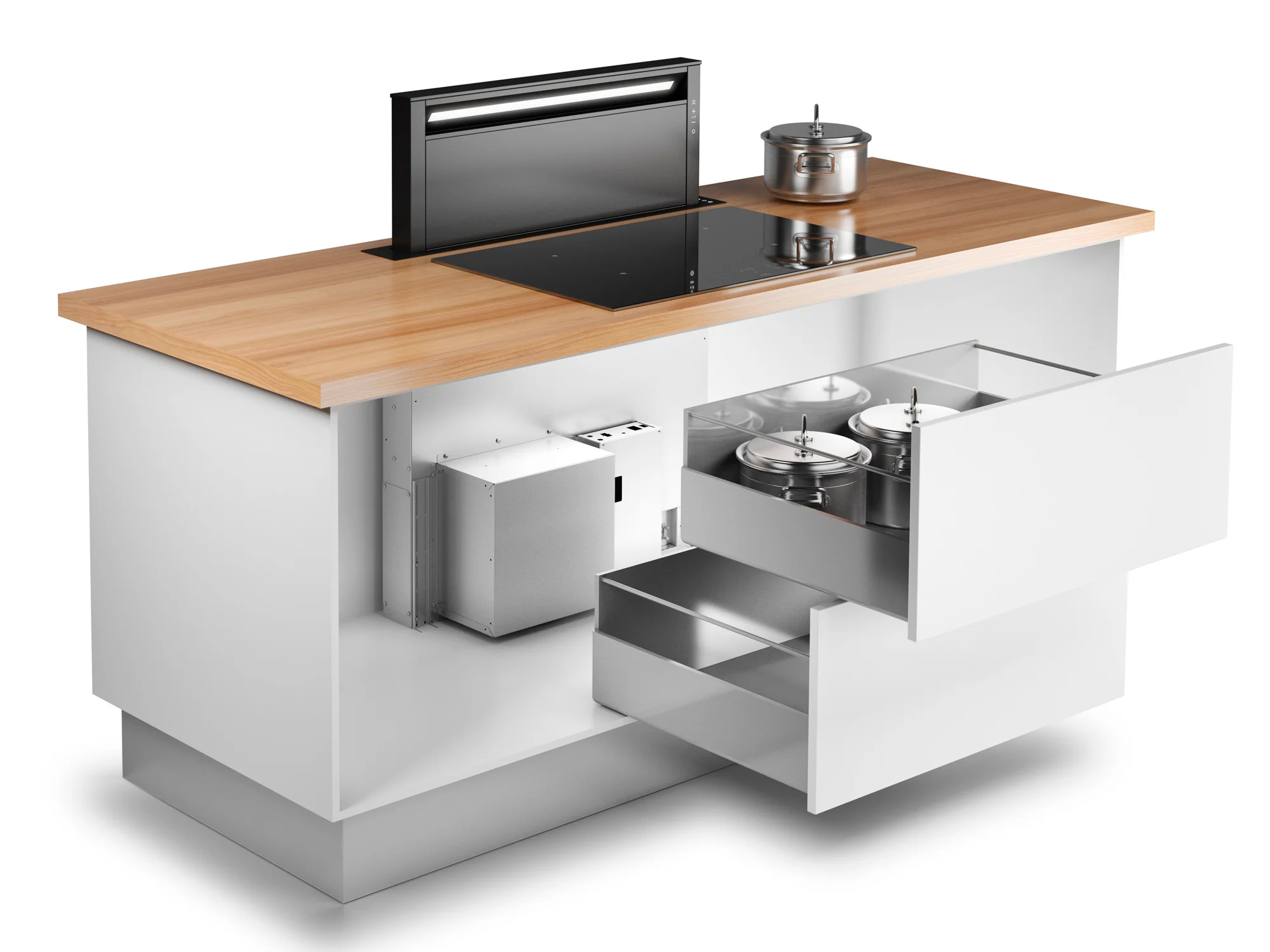 Airforce Downdraft 90cm POP-UP Downdraft Cooker Hood Touch Control in Stainless Steel Finish - Image 3