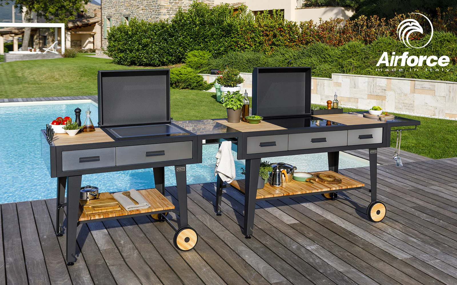 Airforce E-Cook 110cm BBQ Luxury Outdoor Cooking With a 38cm Teppanyaki Induction Hob - Image 5