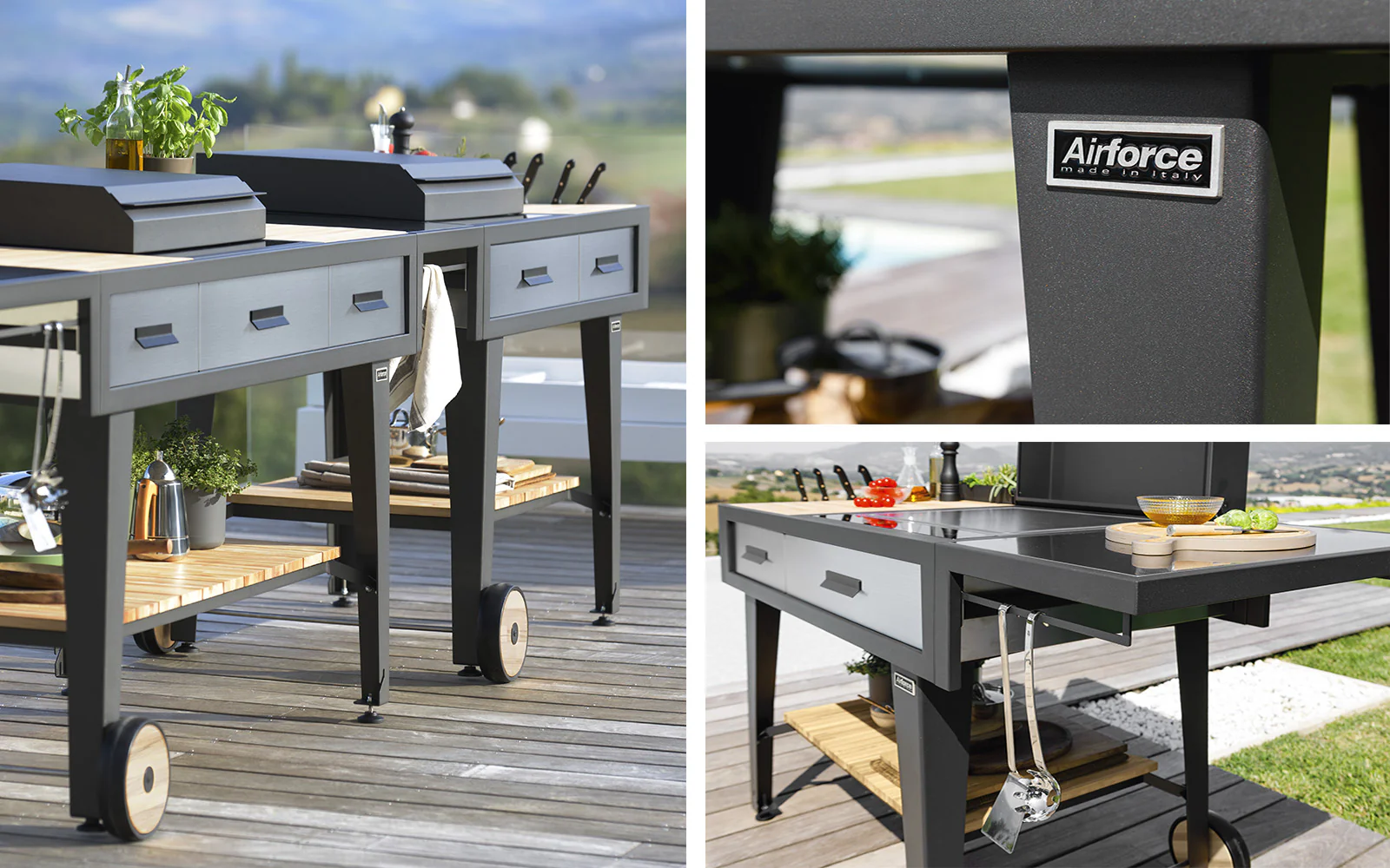Airforce E-Cook 110cm BBQ Luxury Outdoor Cooking With a 38cm Teppanyaki Induction Hob - Image 7
