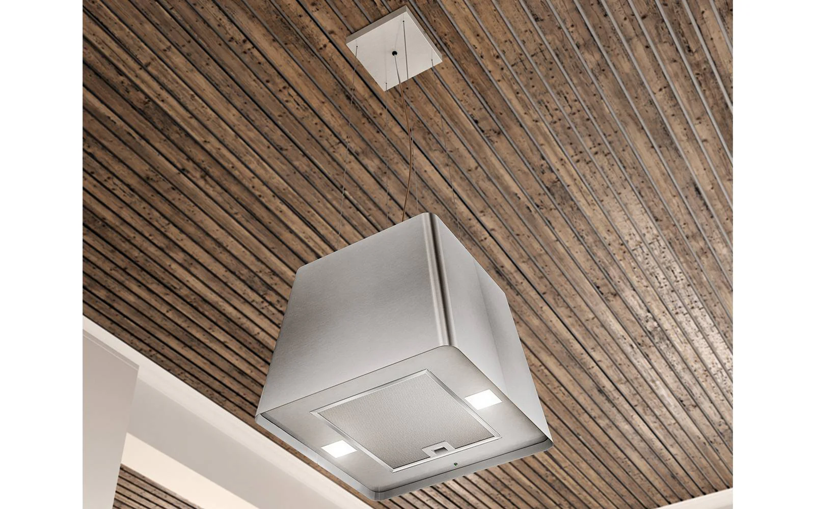 Airforce F164 45cm Island Lamp Cooker Hood with Integra System - Steel Finish - Image 2