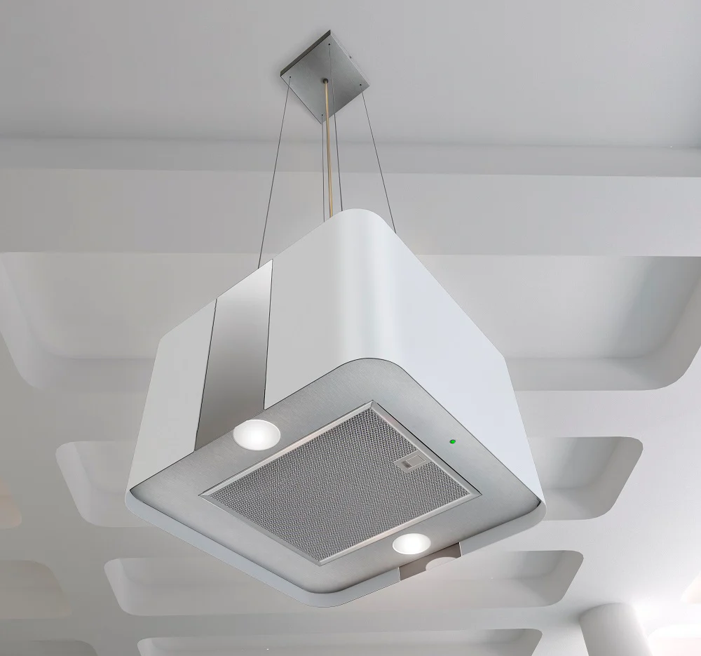 Airforce F181 45cm Integra Ready Island Cooker Hood Satin White Finish - Image 2