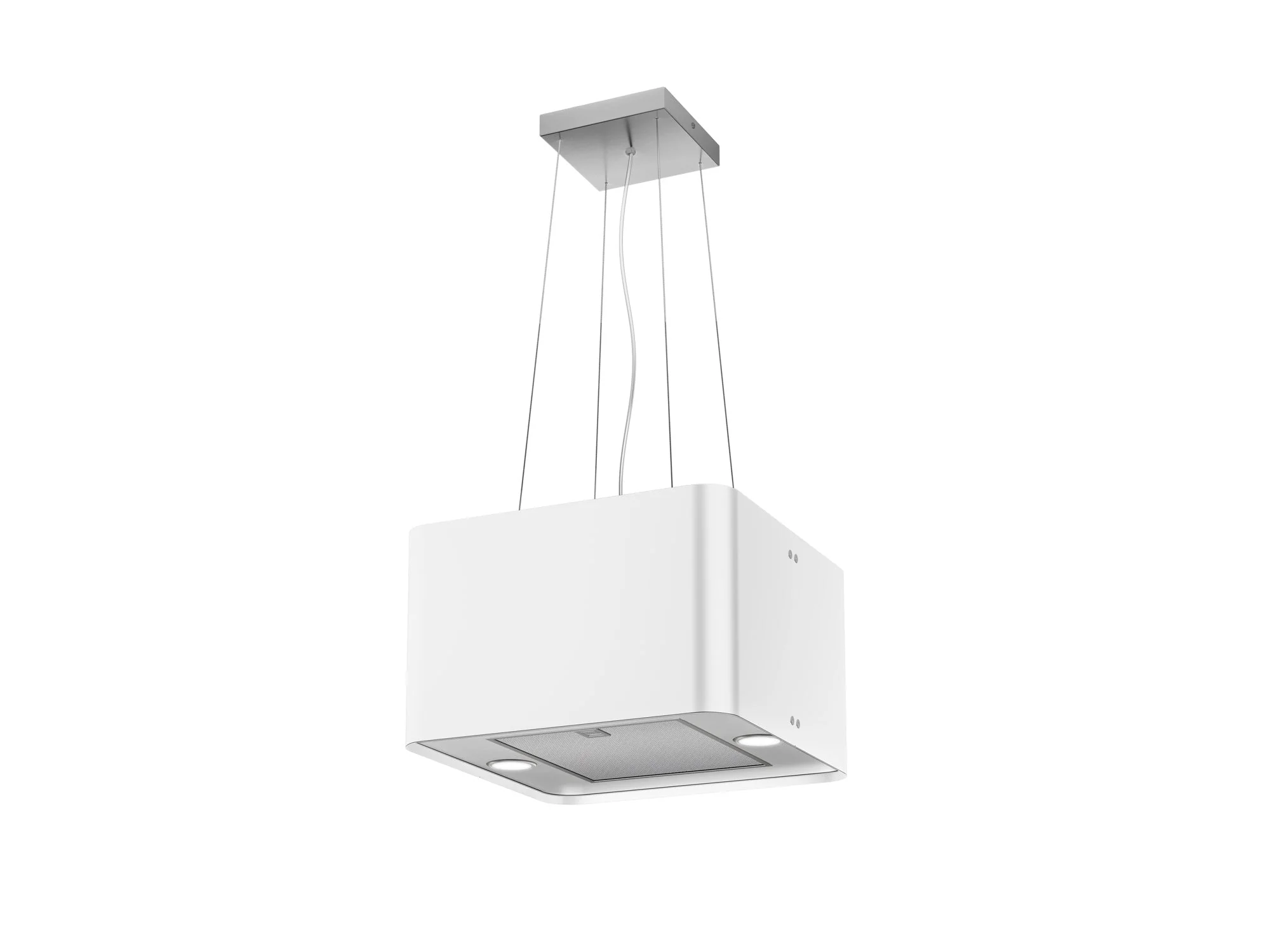 Airforce F181 45cm White Steel Finish Island Cooker Hood with Remote Control - Image 2