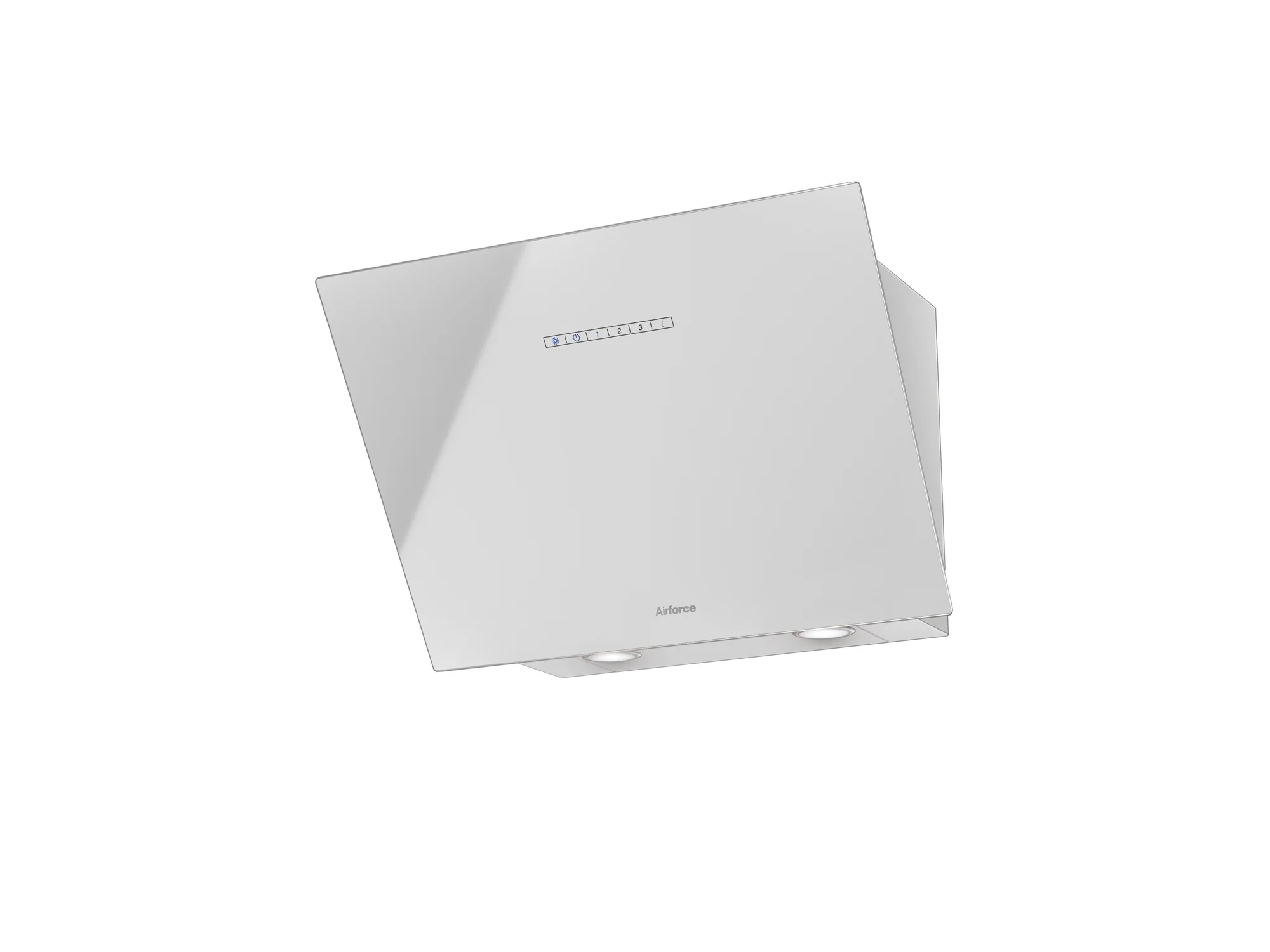 Airforce F203 90cm Automatic Angled Wall Mounted Cooker Hood - White Glass - Image 3
