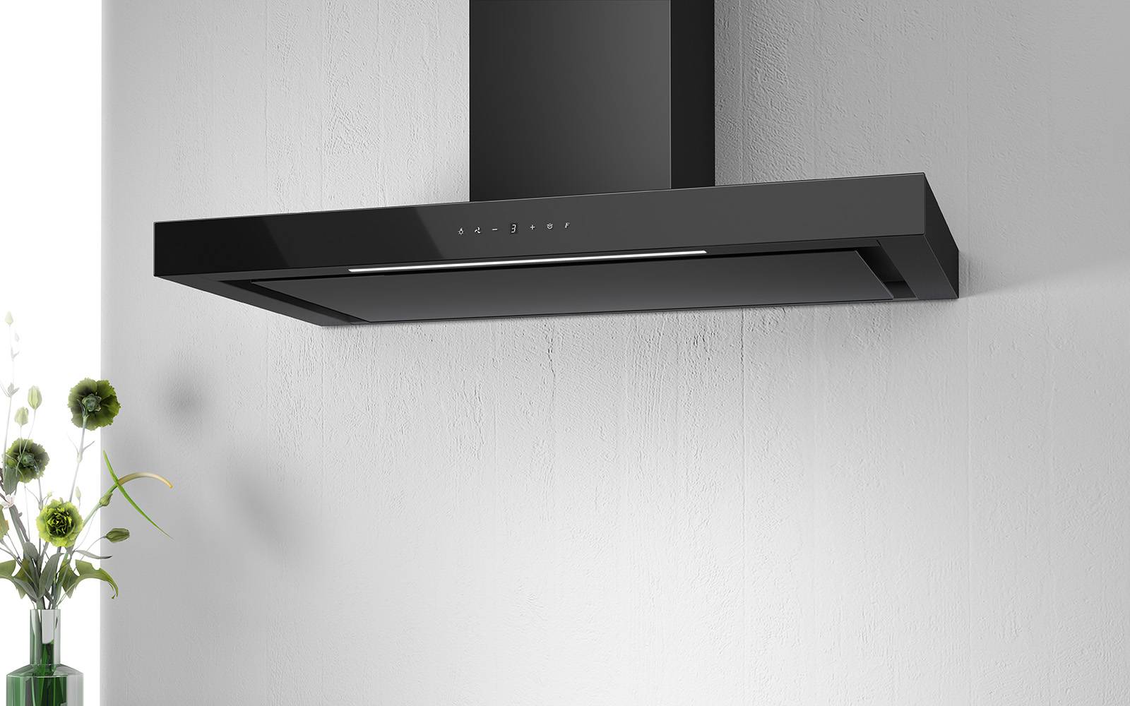 Airforce F213 90cm Wall Mounted Cooker Hood with Touch Control - Black Finish - Image 3