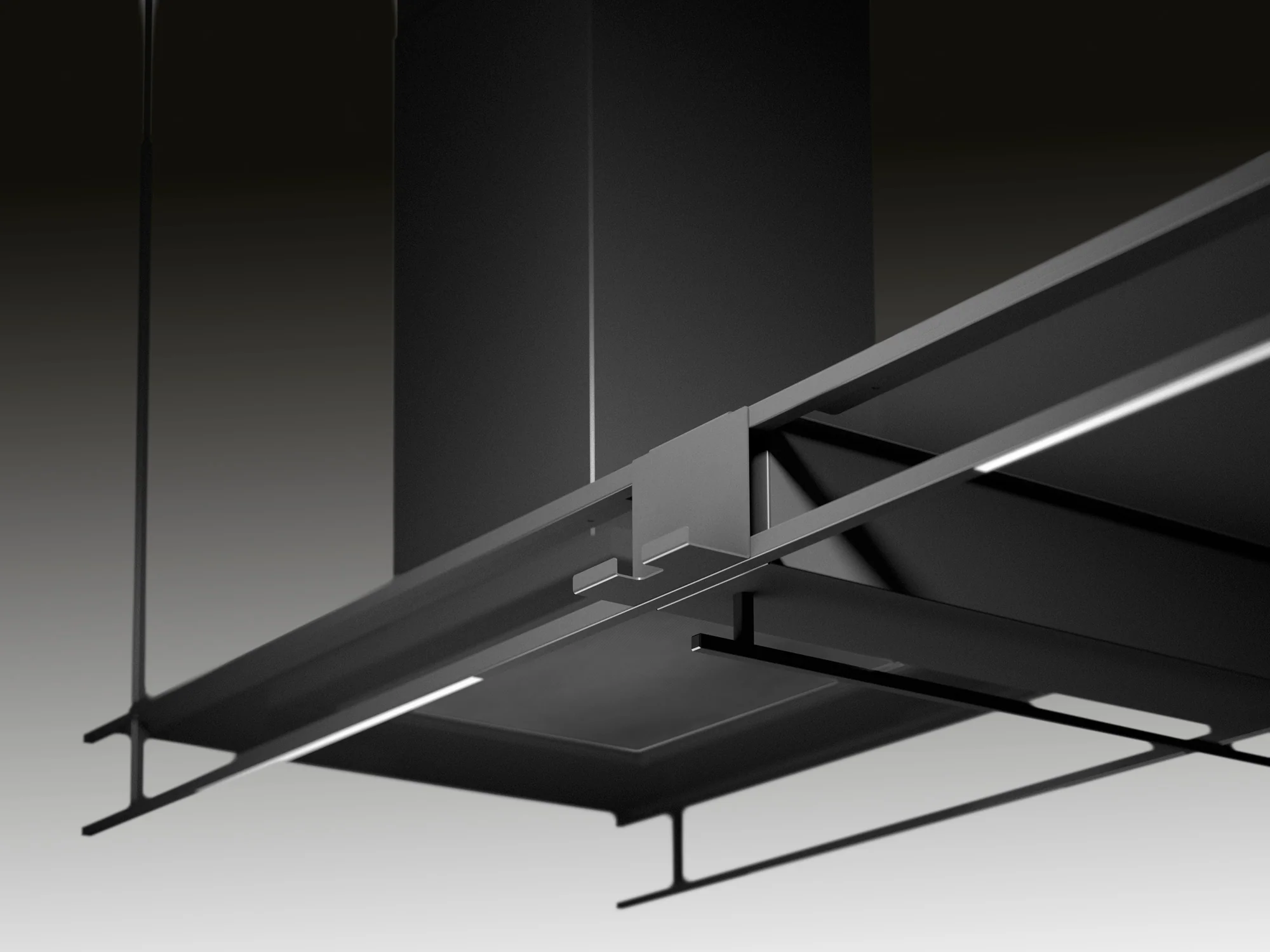 Airforce Frame 180cm Premium Island Cooker Hood - Antracite Finish - Image 5