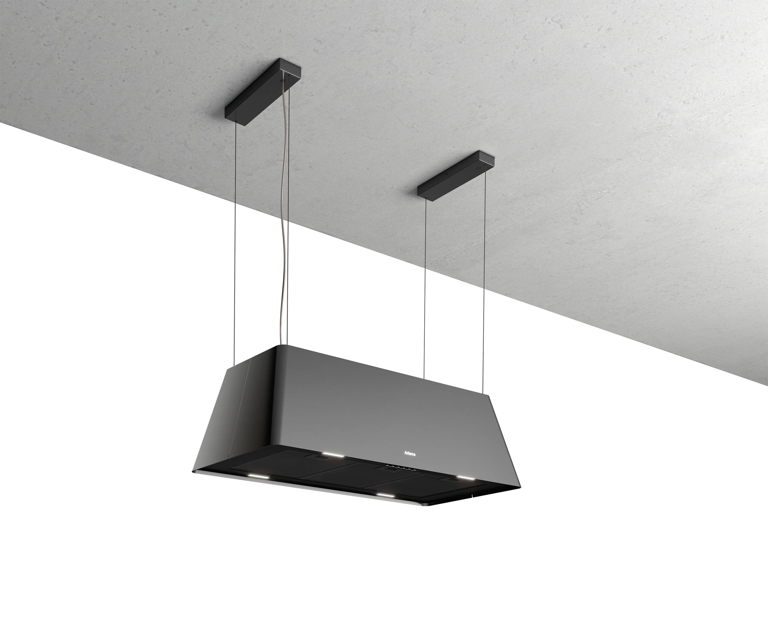 Airforce Gaia XXL 100cm Island cooker hood with touch control integra ready in Satin Black finish - Image 3