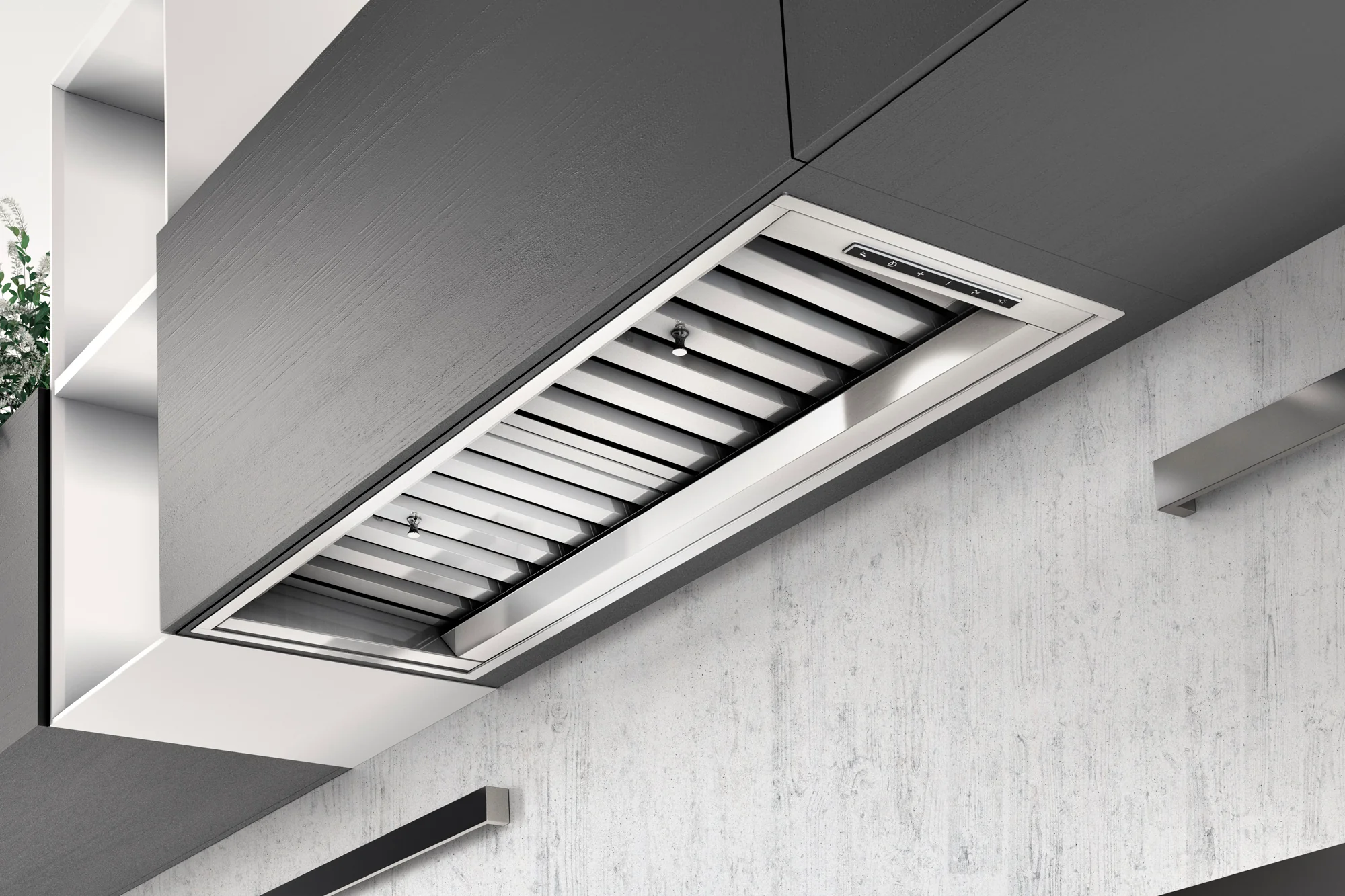 Airforce INCASSO PRO No Drop 85cm Stainless Steel Touch Control Built-in Canopy Cooker Hood with Baffle Grease Filter