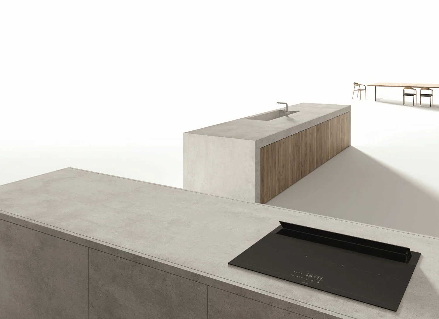 Airforce Visio Plus Petra 90cm Matte Black Induction Hob with Rear Venting, Vertical Motor & Externally Ducted 5 Year Warranty - Image 3