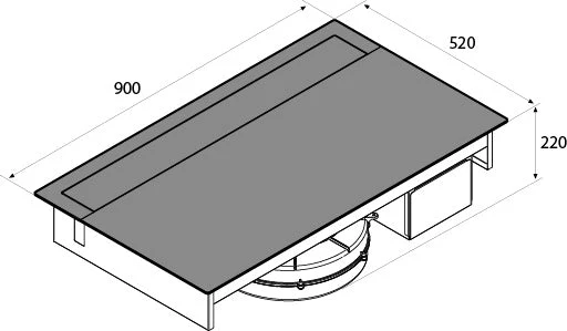 Airforce Slim Plus 90cm Rear Venting Induction Hob with on-board Motor-Externally Ducted-5 Year warranty - Image 3