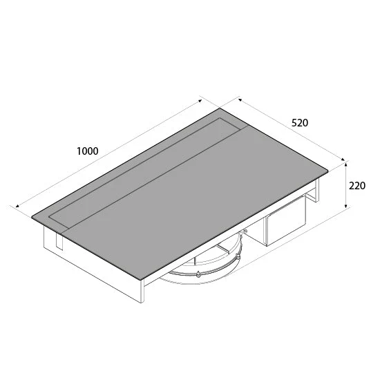 Airforce Innova Slim Pro 90cm Rear Venting Induction hob with on-board motor-Recirculating Model-5 Year Warranty - Image 3
