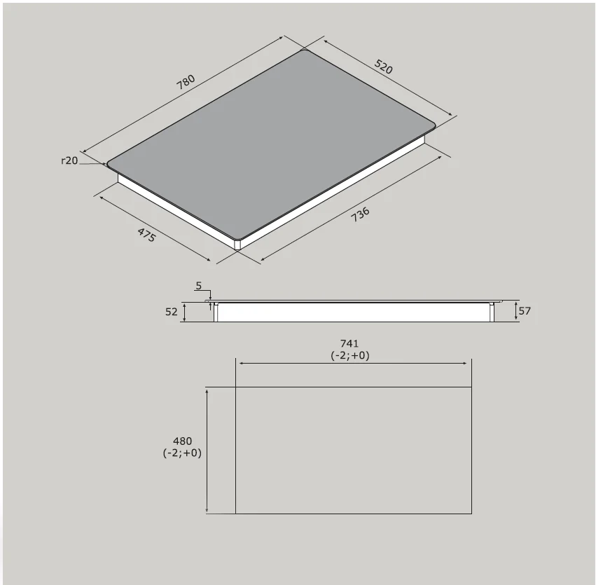 Airforce B2 ECO 78 cm 4 Zone Touch Control Induction Hob - Black - Image 3
