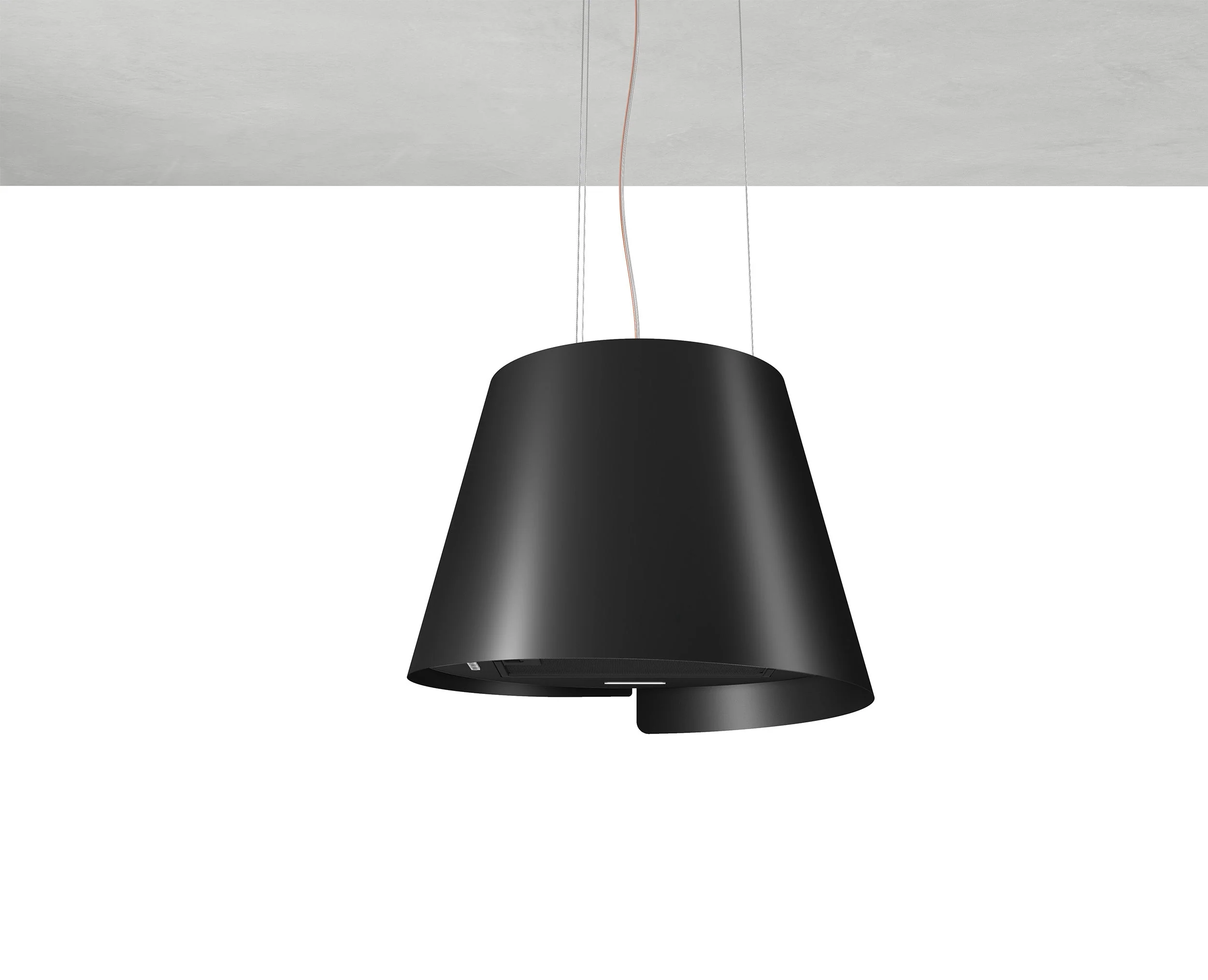 Airforce Sharp 50cm Island Cooker Hood in Black Satin finish with Touch control,Slim LED cool white lighting - Image 2