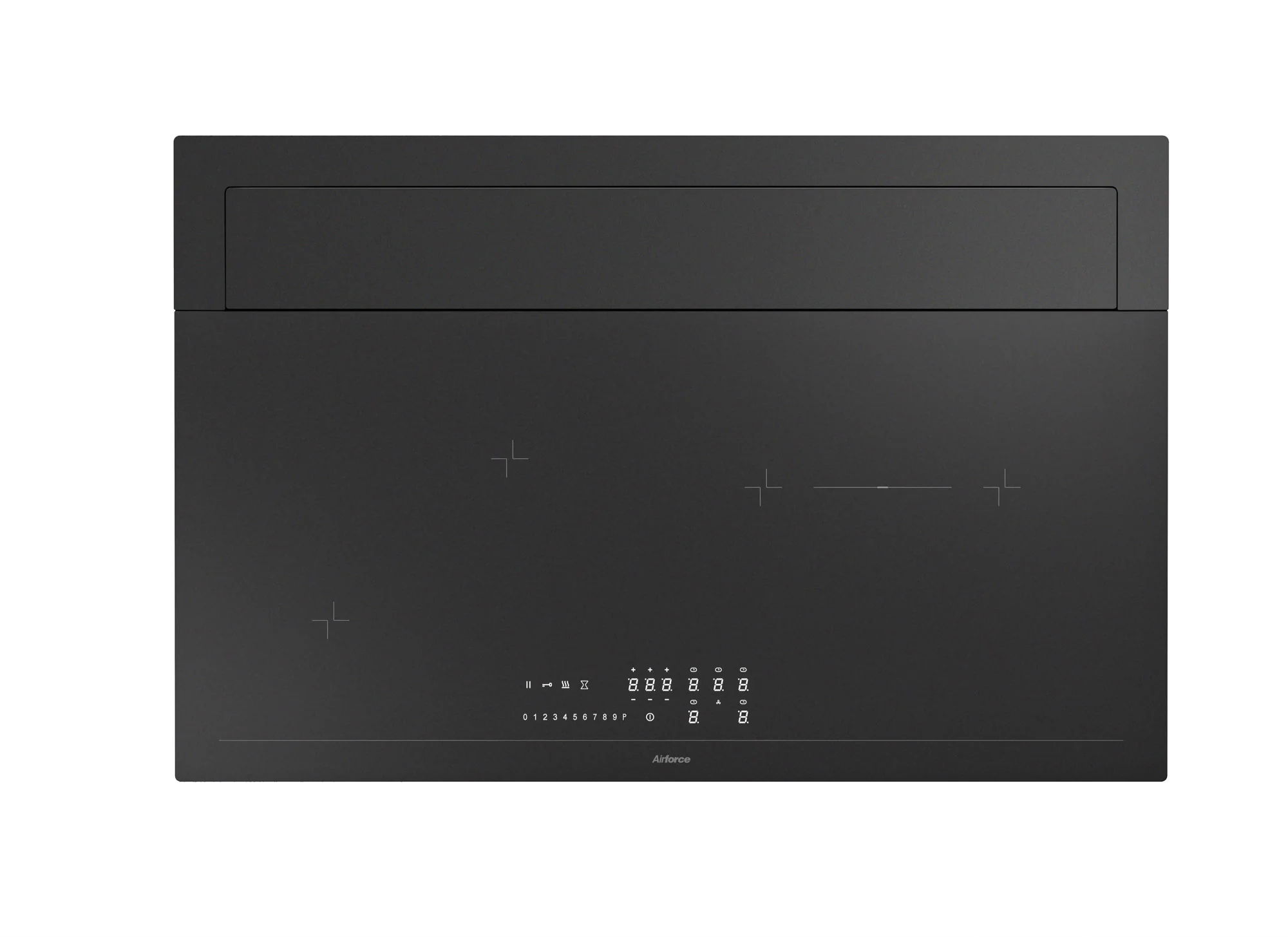 Airforce Slim Petra Filtering 80cm On-Board Motor with Rear Downdraft Full Matt Glass Finish - Image 2