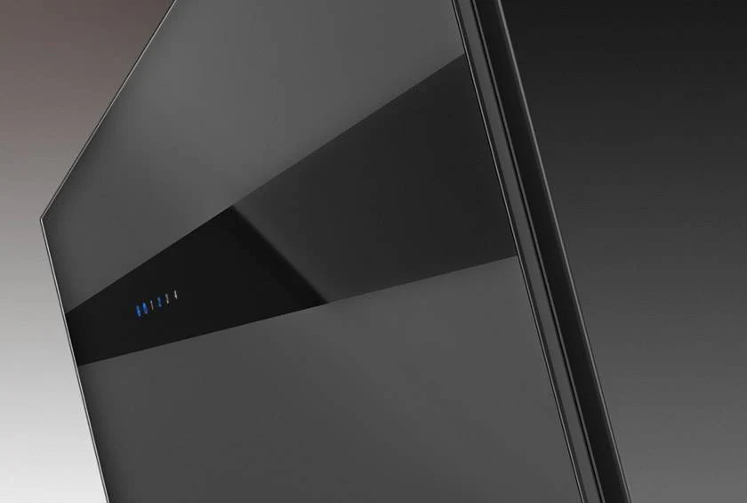 Airforce V4 60cm Flat Wall Mounted Cooker Hood - Black glass - Image 2