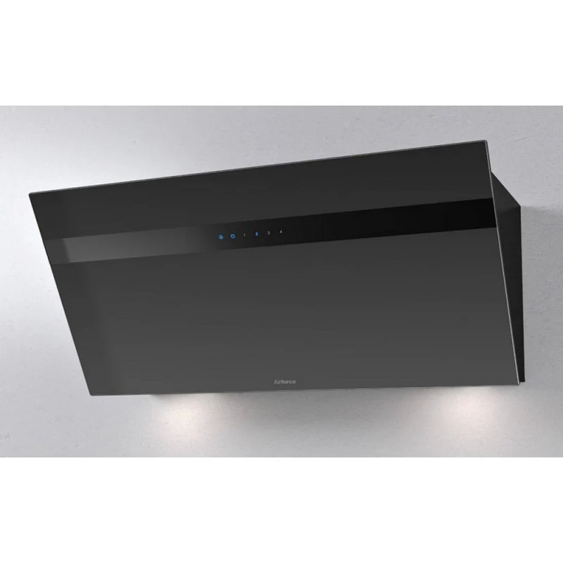 Airforce V4 80cm Wall Mounted Cooker Hood with Touch Control-Black Glass Finish