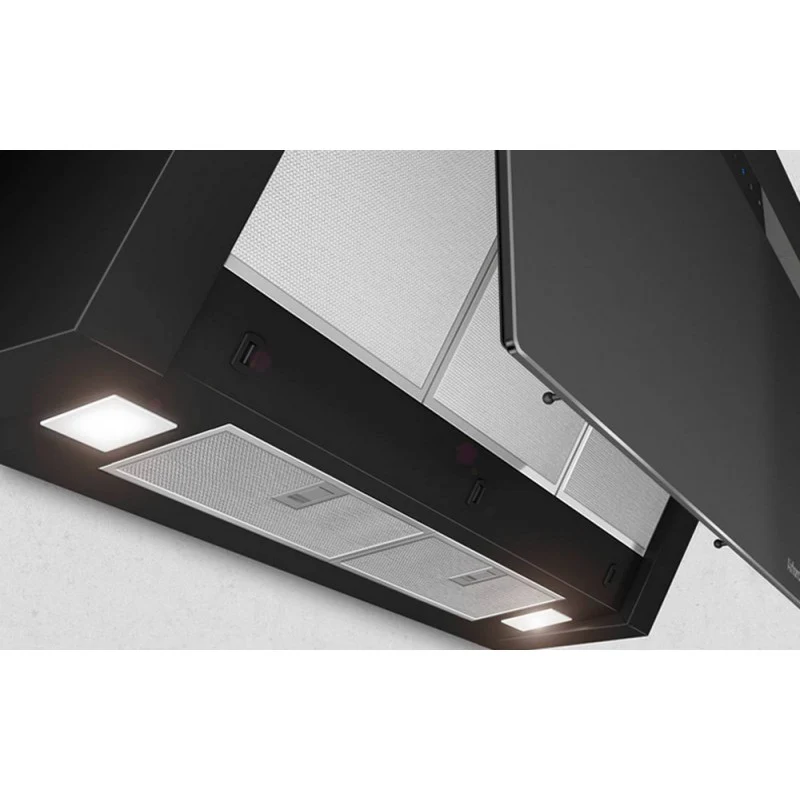 Airforce V4 80cm Wall Mounted Cooker Hood with Touch Control-Black Glass Finish - Image 3