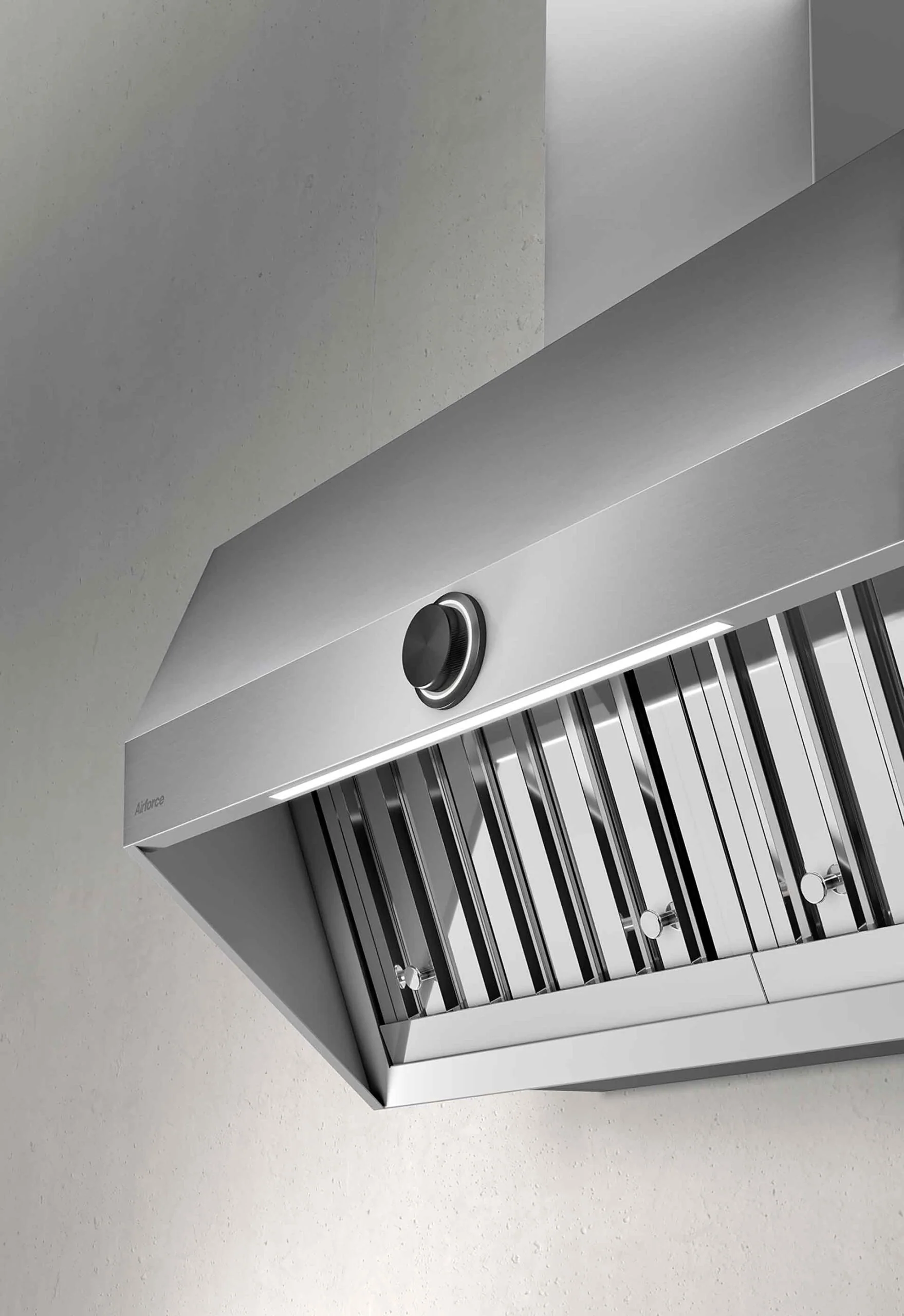 Airforce VIS Head 120cm Wall Mounted Cooker Hood with Non Drop System & Baffle Grease filter system - Stainless Steel Finish - Image 2