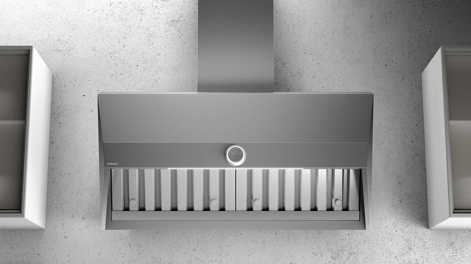 Airforce VIS Head 90cm Wall Mounted Cooker Hood with Non Drop System & Stainless Steel baffle grease filtering system