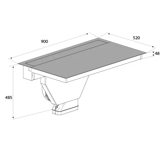 Airforce Visio Plus 90cm Rear Venting Induction Hob, Vertical rear Motor-Recirculating Model-5 Year Warranty - Image 4