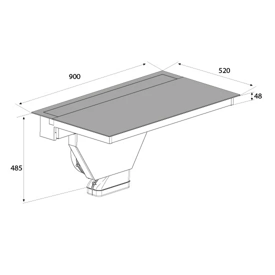 Airforce Visio Pro 90cm Rear Venting Induction hob with vertical rear motor-Recirculating Model-5 Year Warranty - Image 7