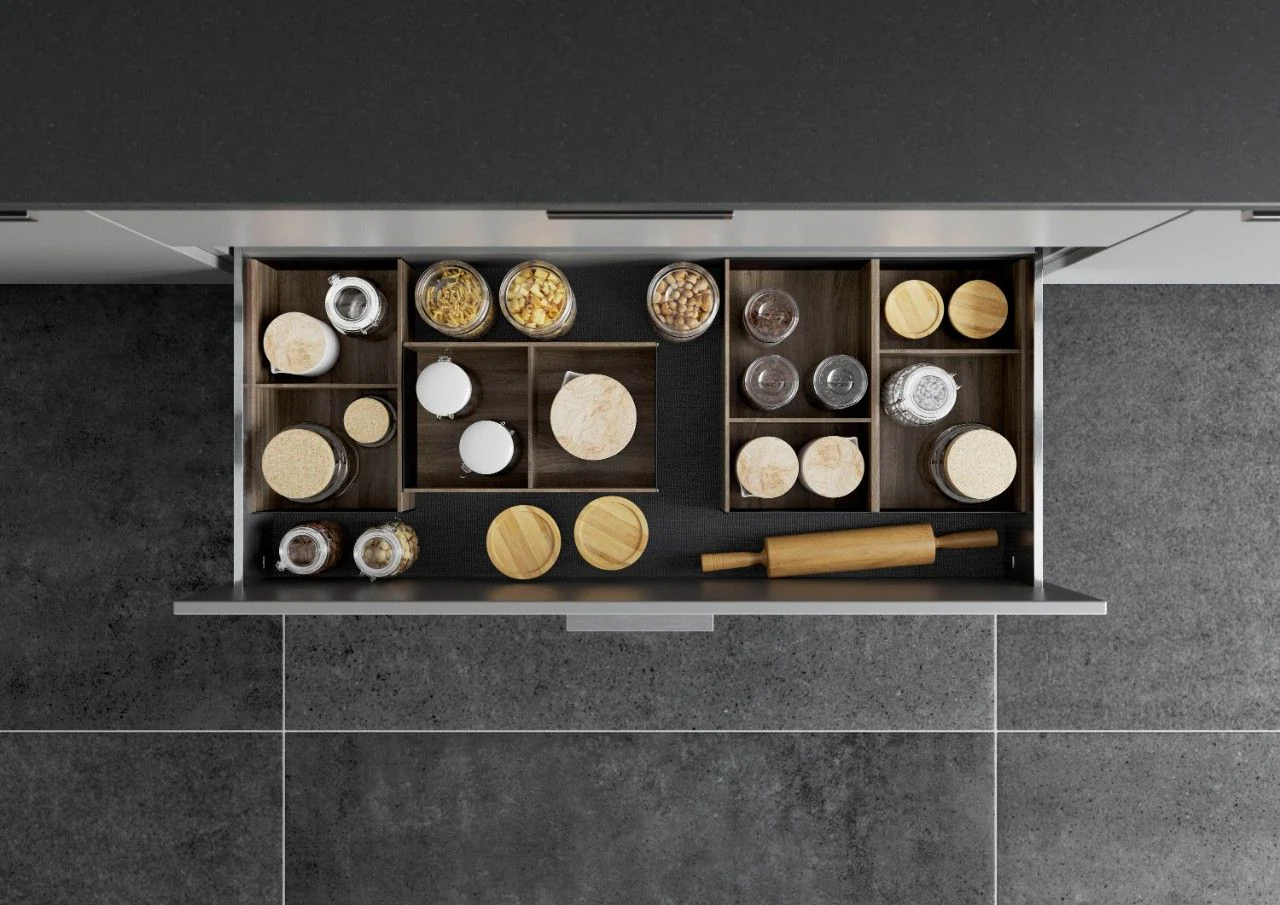 Blum AMBIA-LINE Box Insert Kit - Tennessee Walnut ALB.110P.TW