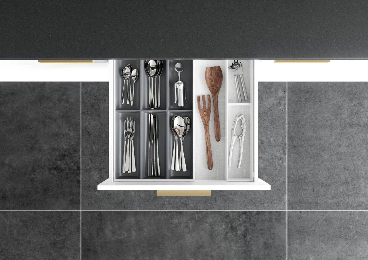 Blum AMBIA-LINE Cutlery Insert Kit - Silk White ALC.45.110P.W - Image 3