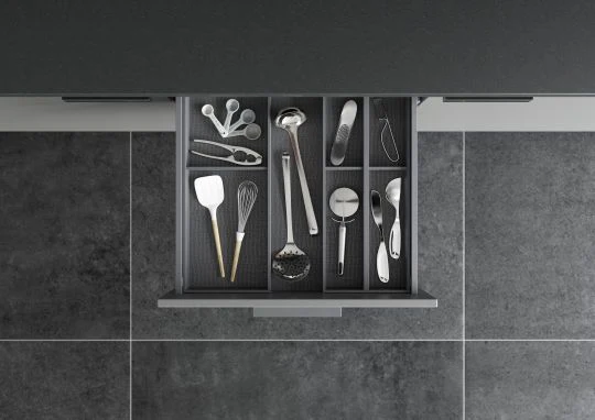 Blum AMBIA-LINE Utensil Insert Kit - Orion Grey ALU.45.110P.OG - Image 3