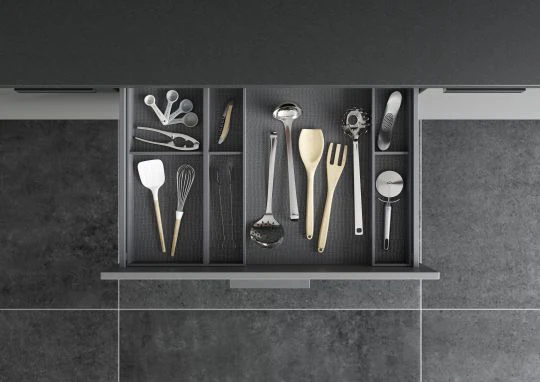 Blum AMBIA-LINE Utensil Insert Kit - Orion Grey ALU.45.110P.OG - Image 4