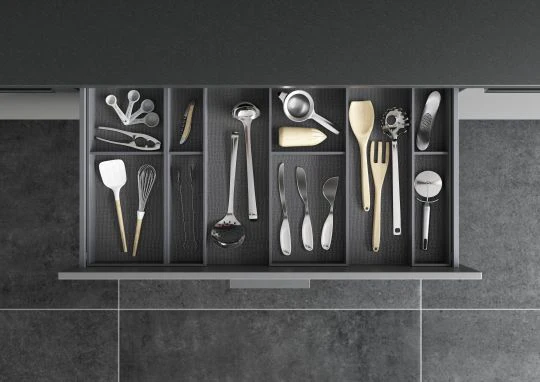 Blum AMBIA-LINE Utensil Insert Kit - Orion Grey ALU.45.110P.OG - Image 5