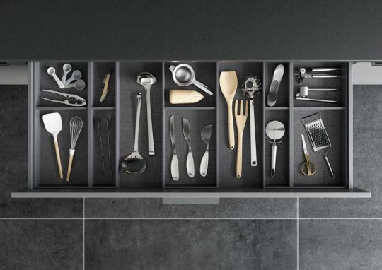 Blum AMBIA-LINE Utensil Insert Kit - Orion Grey ALU.45.110P.OG - Image 6