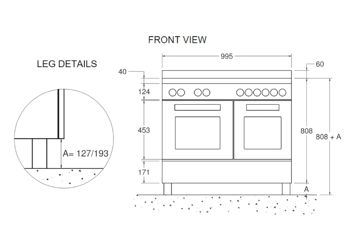 Bertazzoni 100 cm 6-burner electric double oven Master Series-Bianco (White) - Image 2