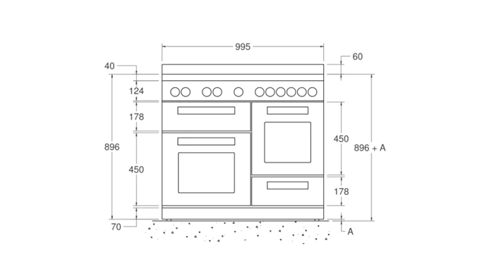 Bertazzoni 100 cm 6-burner electric triple oven Master Series-Bianco (White) - Image 2