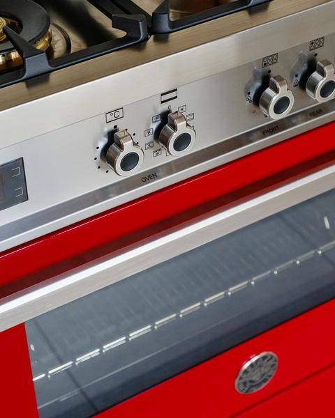 Bertazzoni 90 cm 6-Burner, Electric Oven Professional Series-Rosso (Red) - Image 2