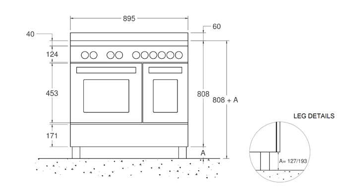 Bertazzoni 90 cm induction top electric double oven Master Series-Bianco (White) - Image 2