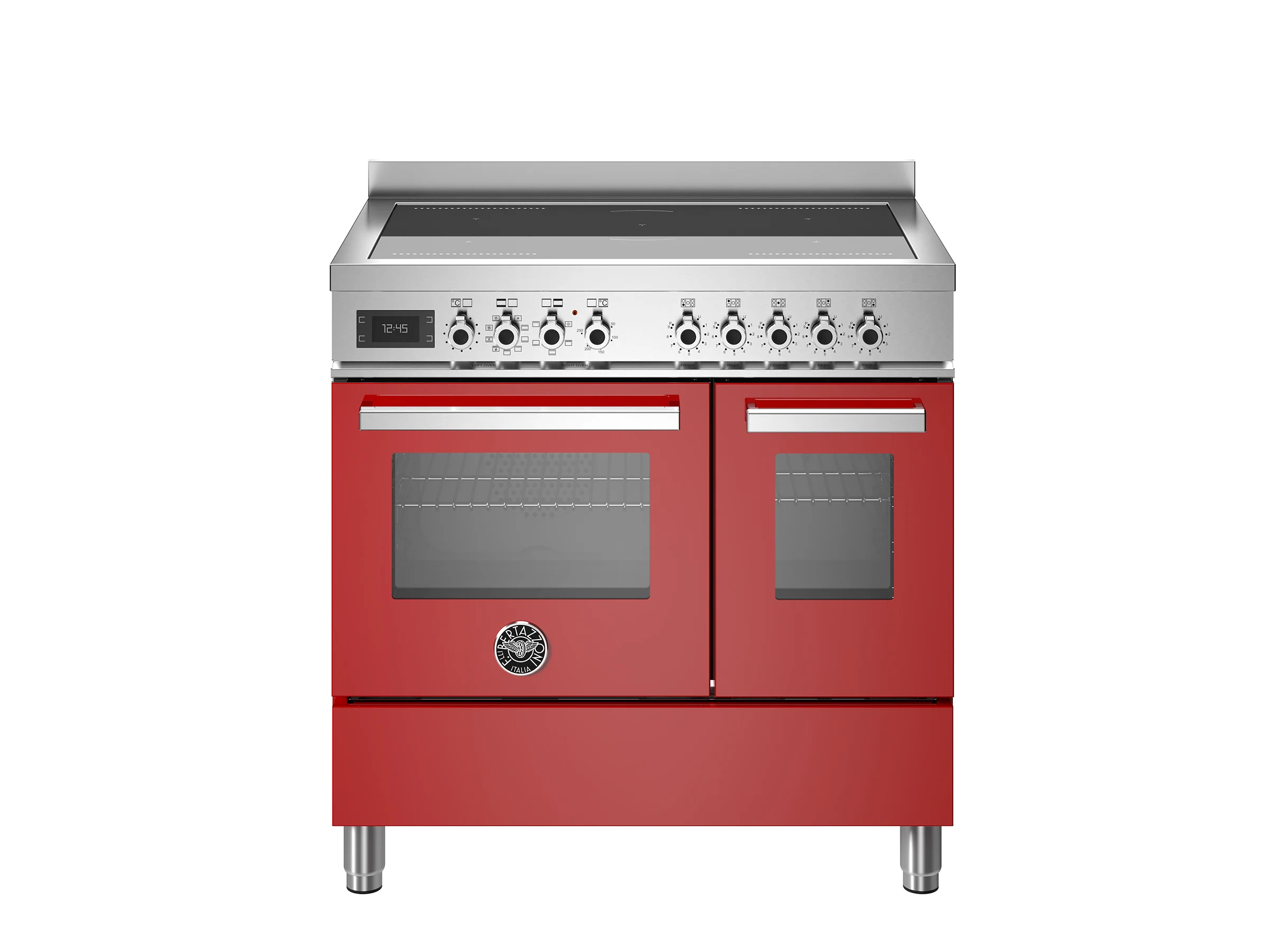 Bertazzoni 90 cm induction top electric double oven Professional Series-Rosso (Red)