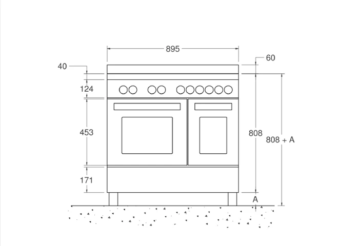 Bertazzoni 90 cm induction top electric double oven Professional Series-Nero (Black) - Image 2