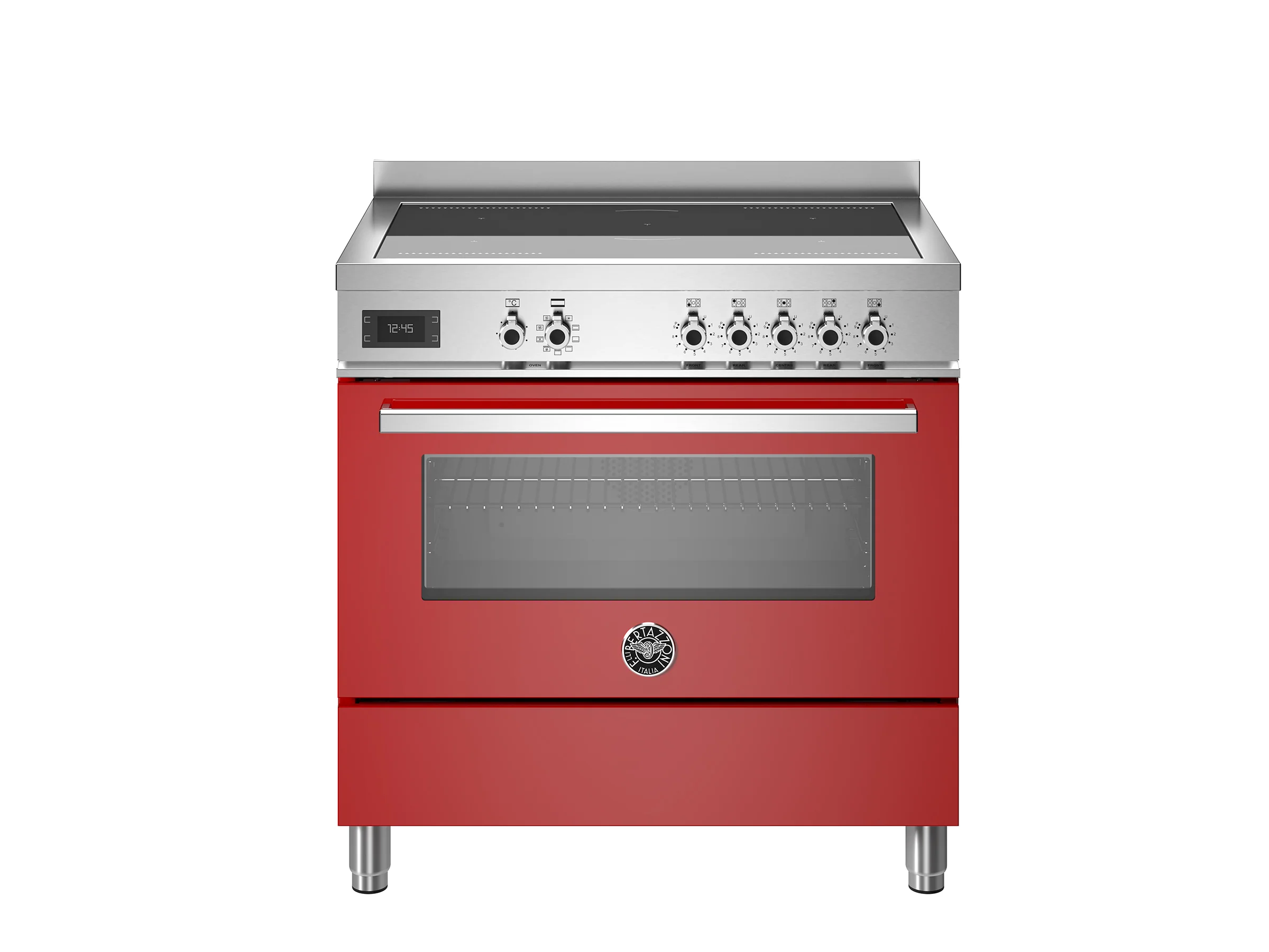 Bertazzoni 90 cm induction top, Electric Oven Professional Series-Rosso (Red)