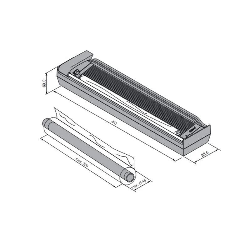 Blum AMBIA-LINE Film & Foil Dispenser ZC7C000 - Image 3